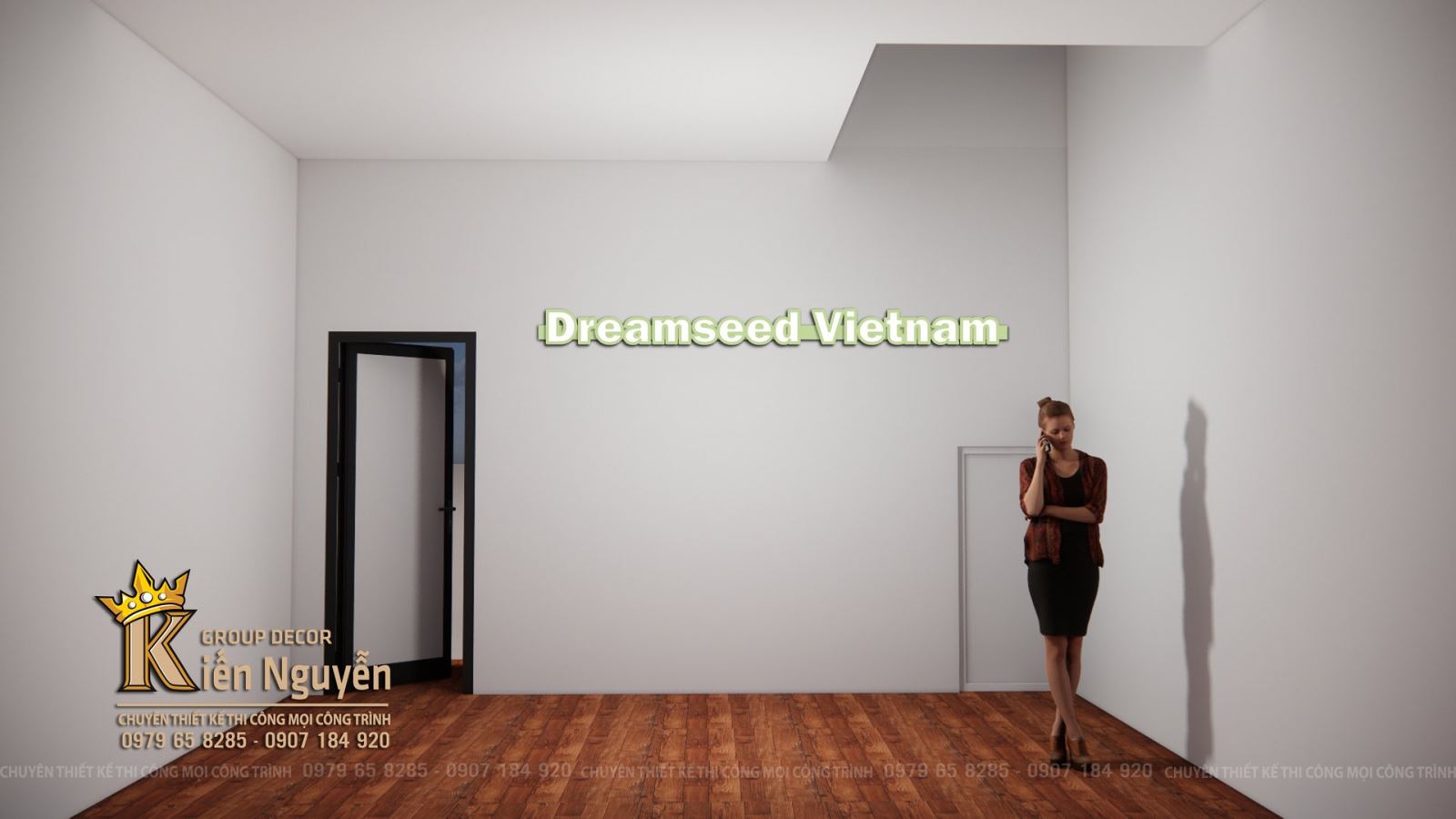Vách tiếp tân công ty Dreamseed Việt Nam