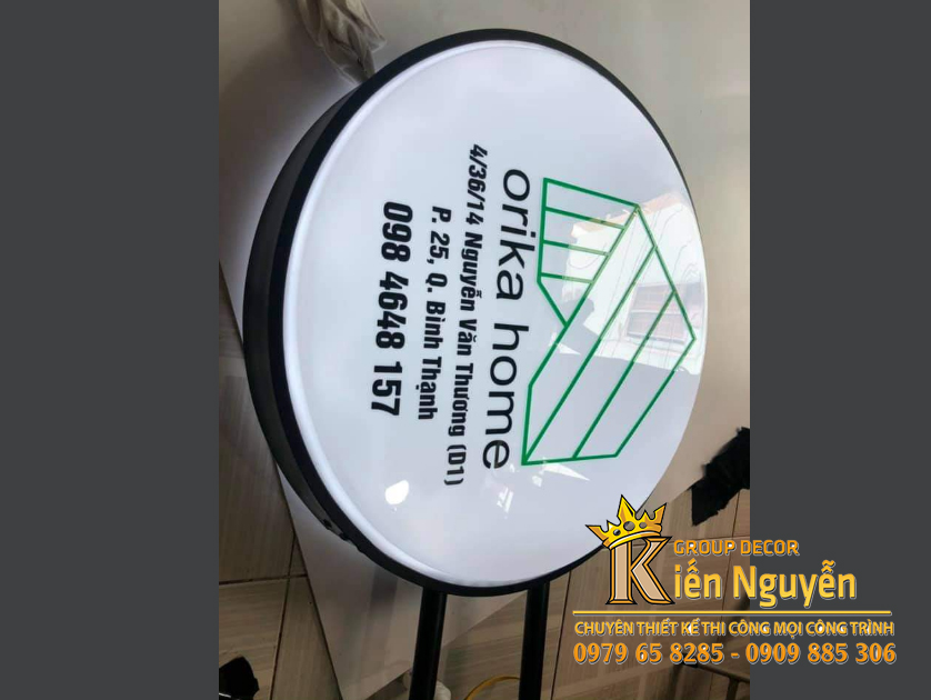 Bảng Hộp Đèn mica Tròn