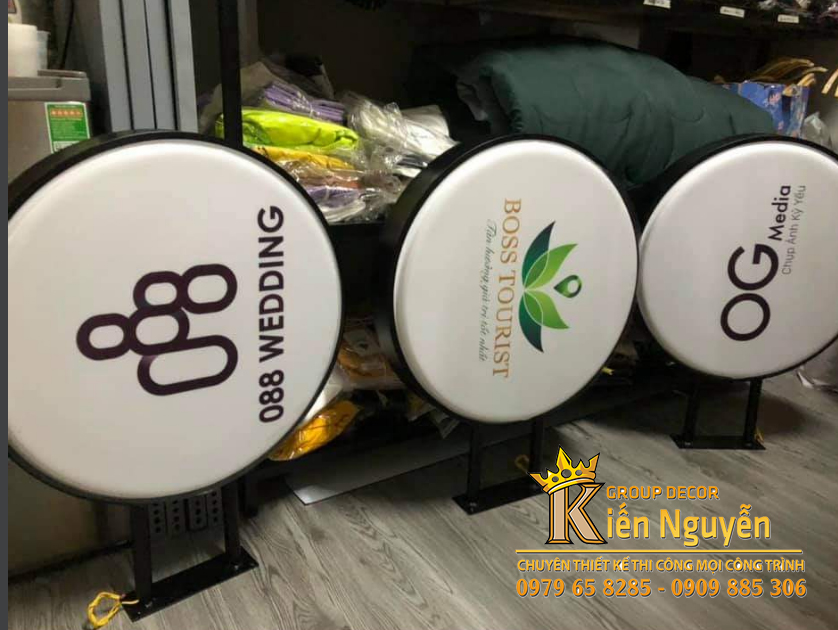 Bảng Hộp Đèn mica Tròn