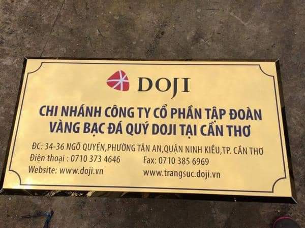 Bảng Tên Công Ty inox