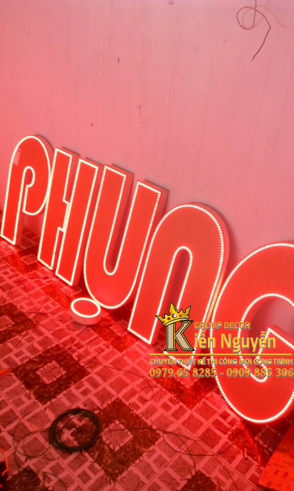 Chữ Quảng cáo mica Led Kim Phụng