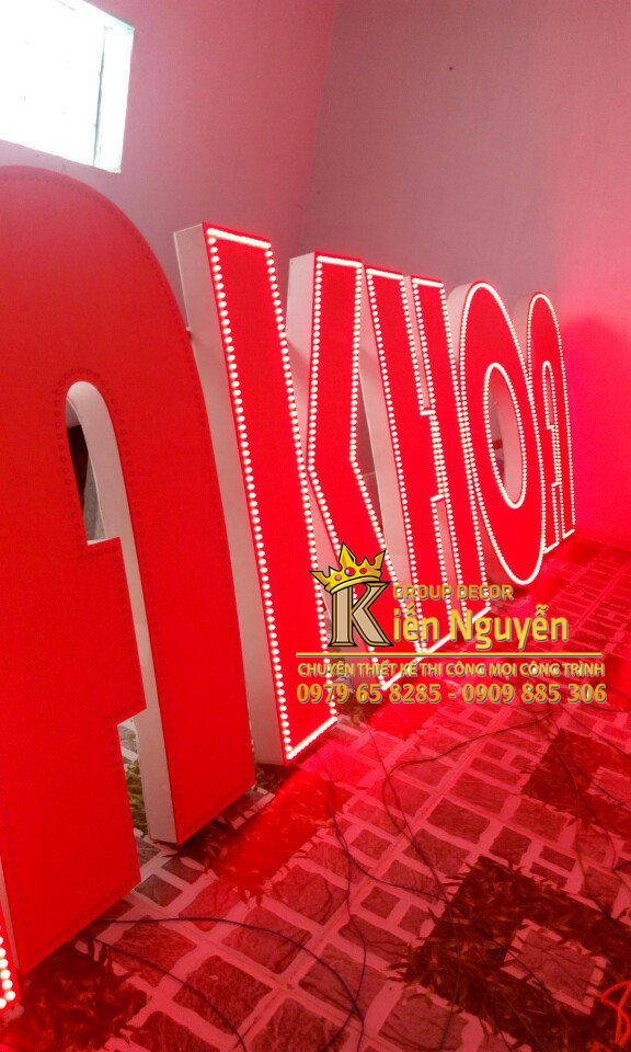 Chữ Quảng cáo mica Led Kim Phụng