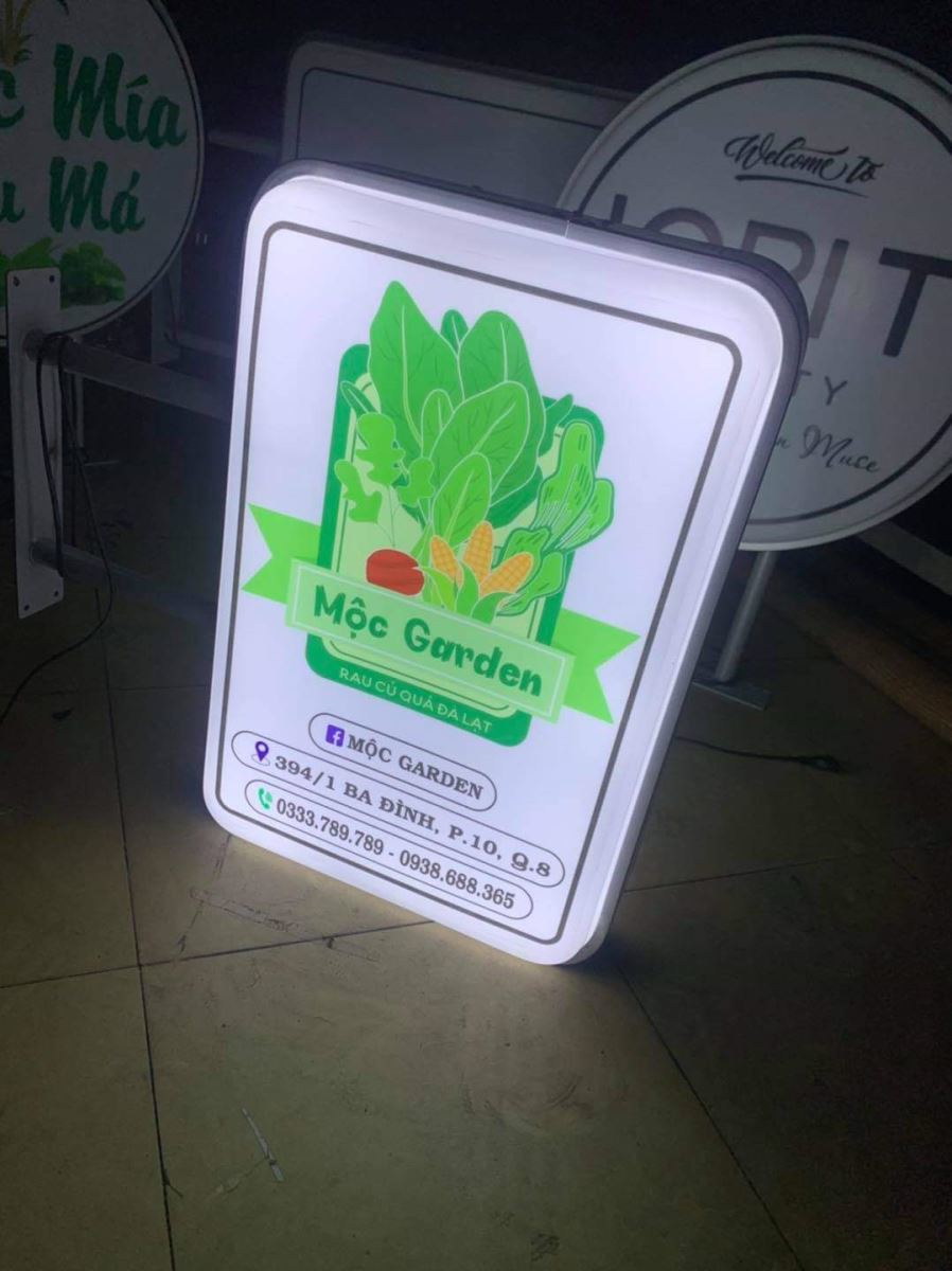 Hộp đèn quảng cáo mica hút nổi