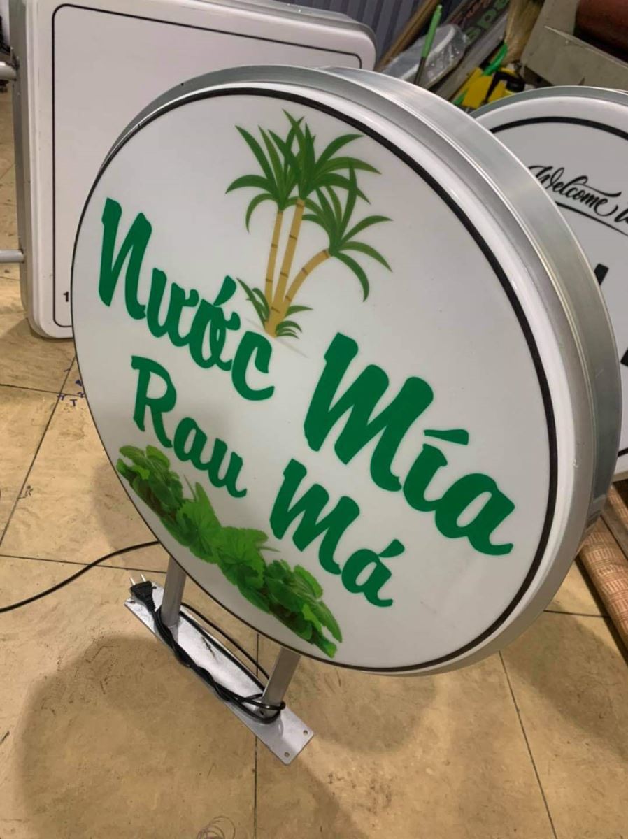 Hộp đèn quảng cáo mica hút nổi