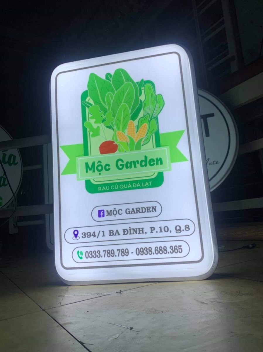 Hộp đèn quảng cáo mica hút nổi