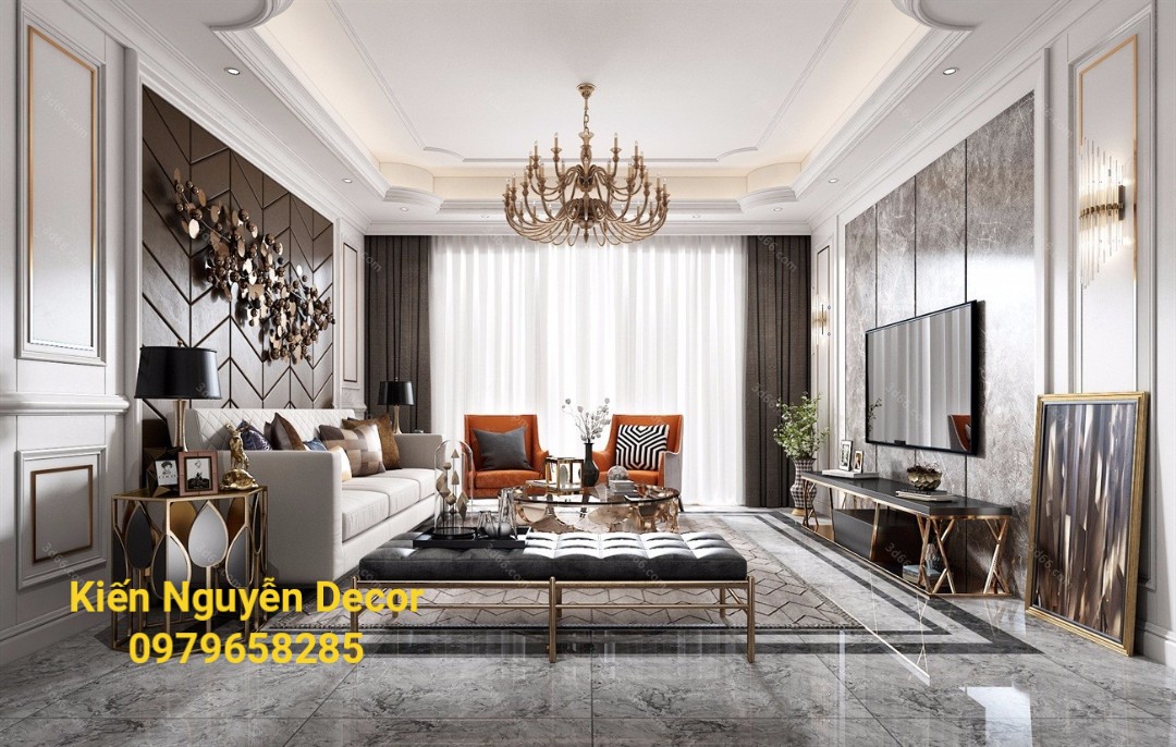 Nội Thất Phòng Khách Lớn nhà Phố