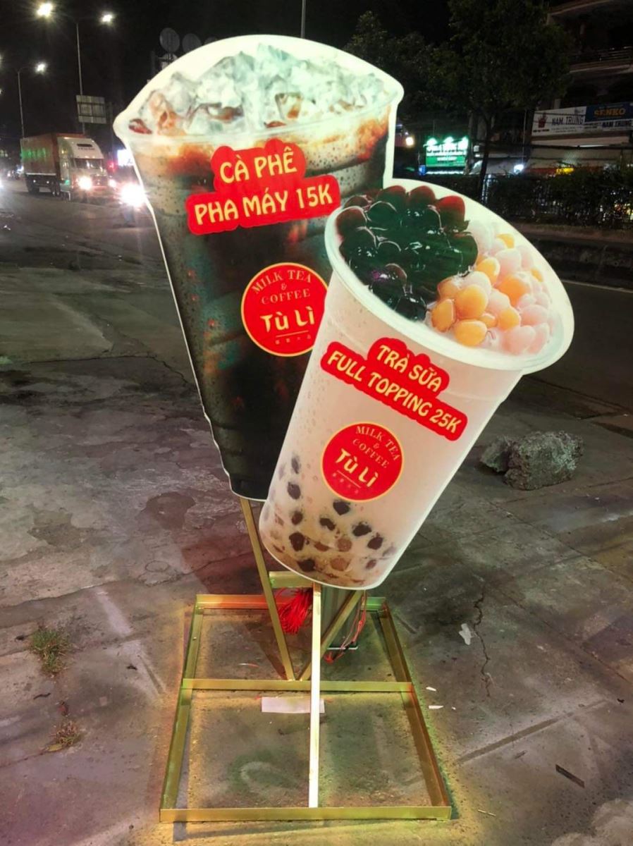 Bảng hộp đèn Trà Sữa