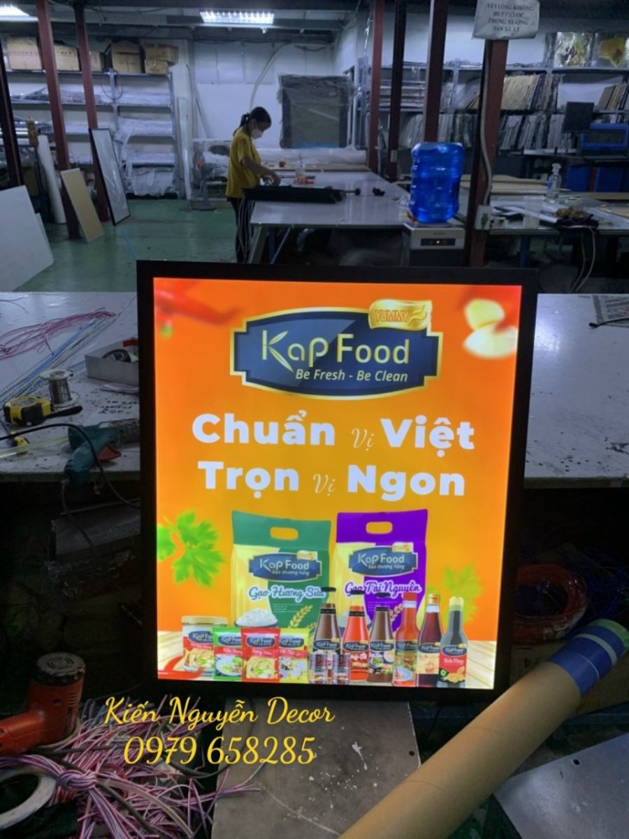 mẫu bảng hiệu hộp đèn siêu mỏng