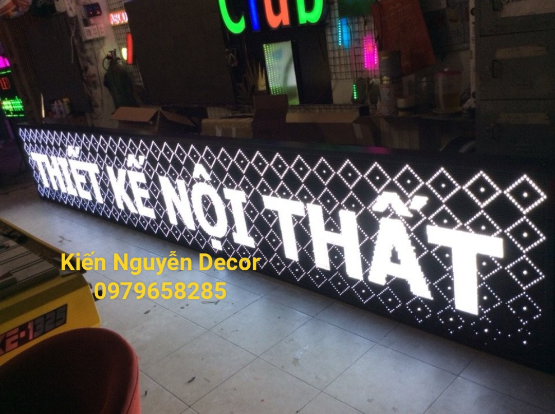 Bảng led Điện tử màu trắng