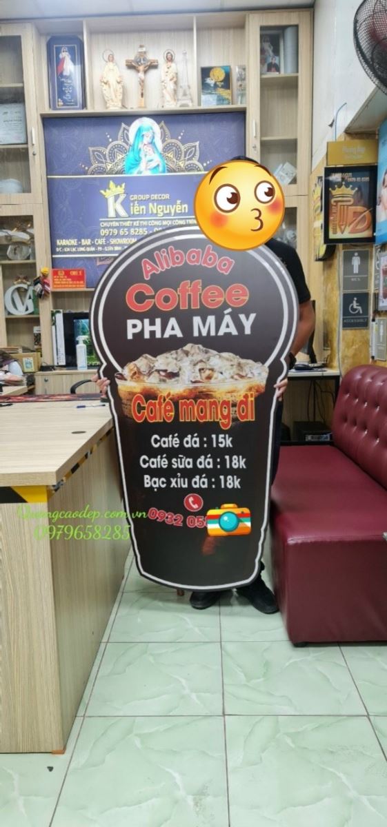 Hộp Đèn Ly Cà Phê ALIBaBa