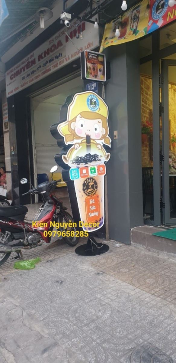 Hộp đèn Ly Trà Sữa để Bàn