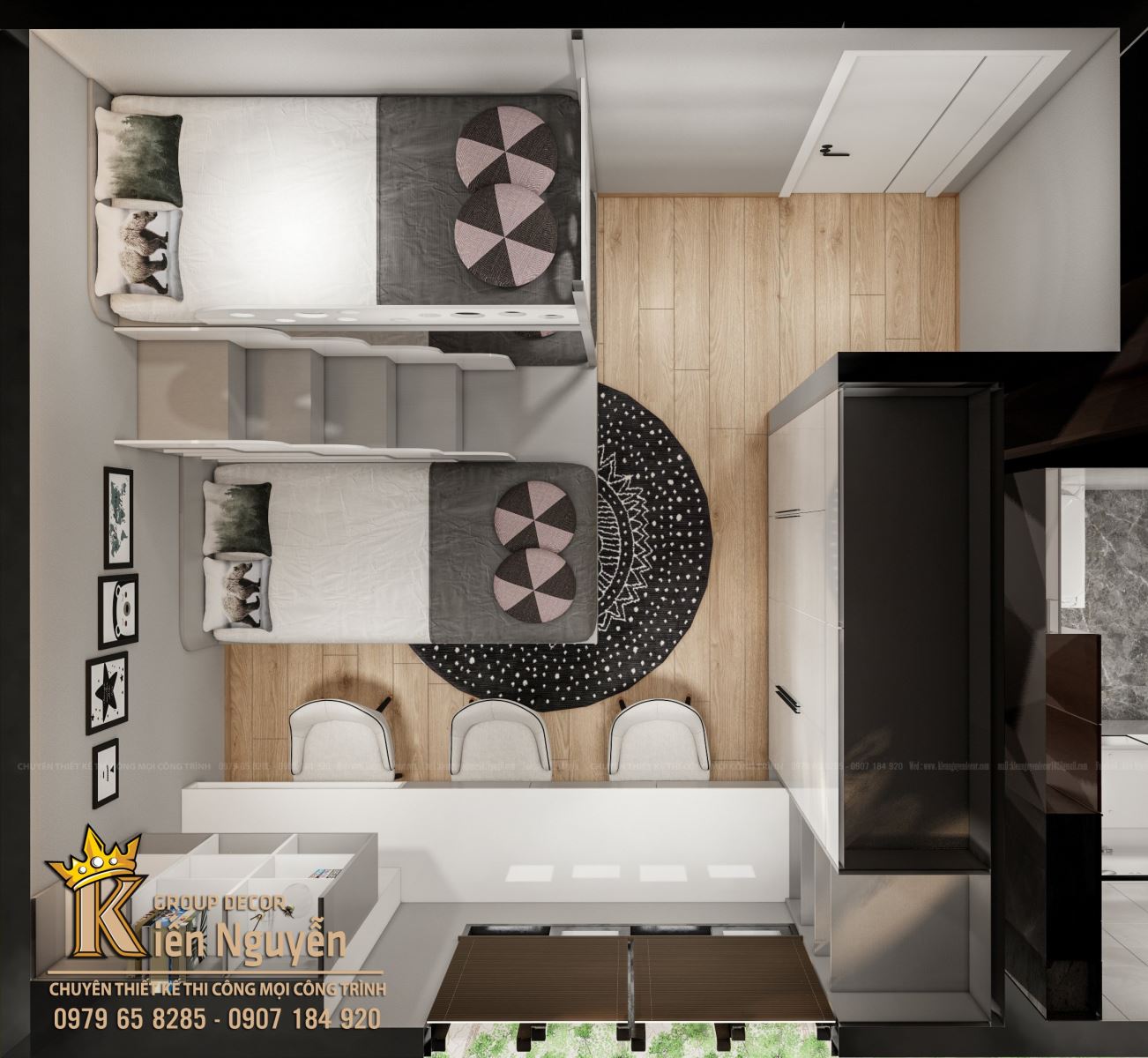 Nội thất Phòng giường tầng Bé Trai