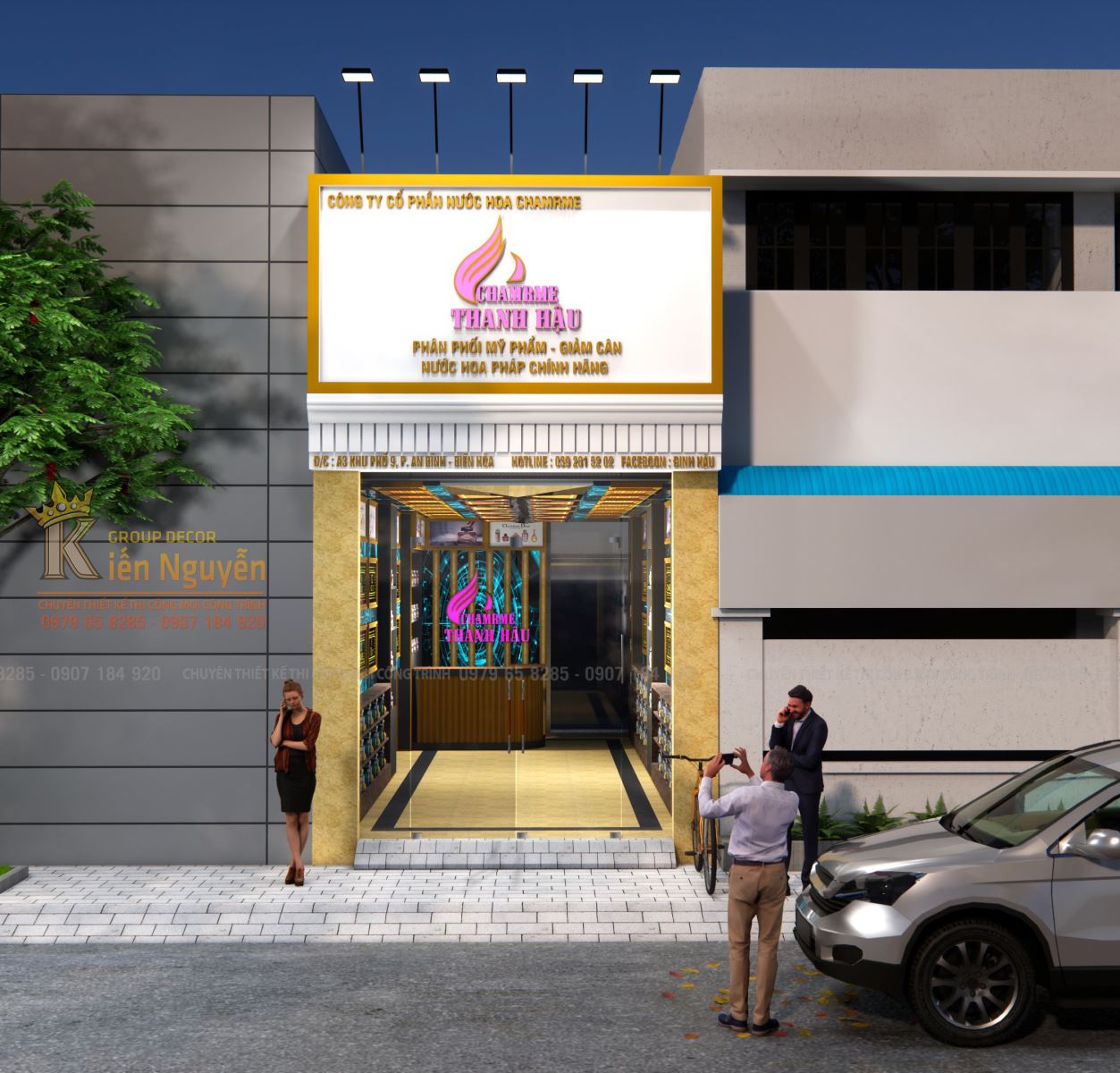 Bảng hiệu nước hoa Chamrme Thanh Hậu