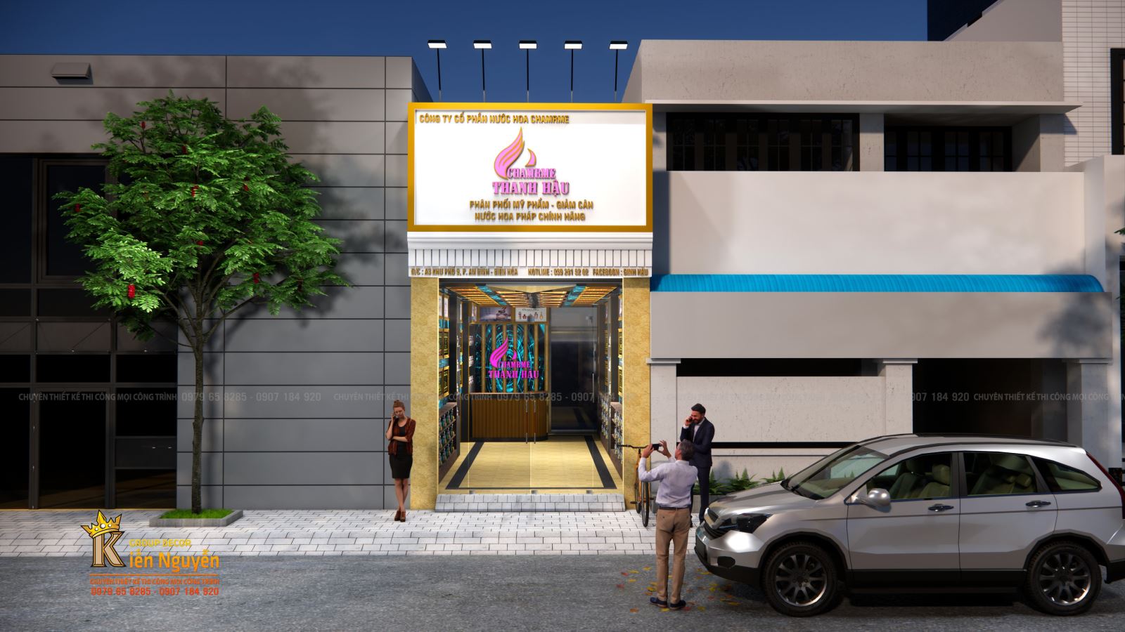 Bảng hiệu nước hoa Chamrme Thanh Hậu