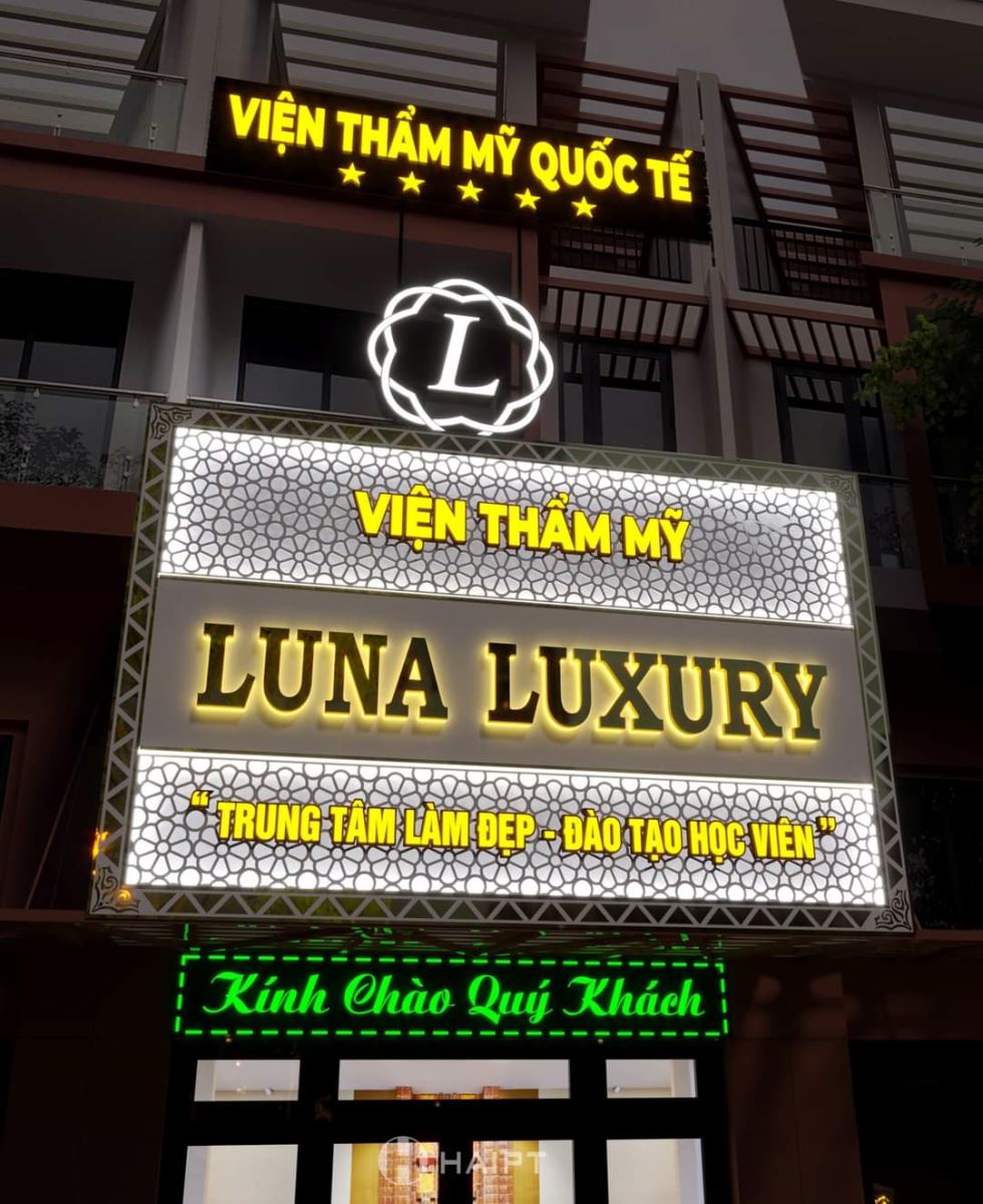 Bảng hiệu Viện Thẩm Mỹ LUNA LUXURY