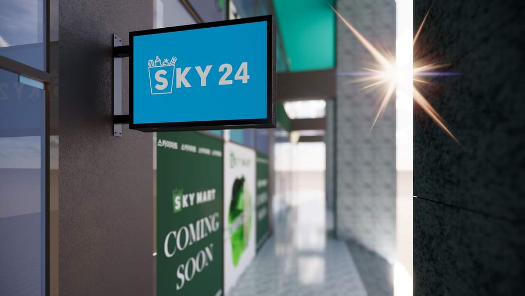 hộp đèn Chữ mica mart Sky 24
