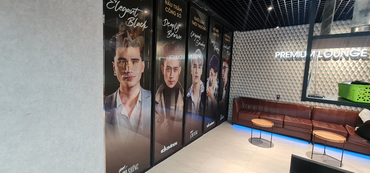 in Decal Lưới dán kính salon Tóc