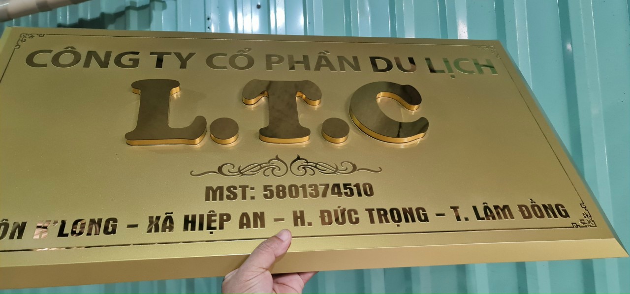Biển số nhà Inox uốn nổi