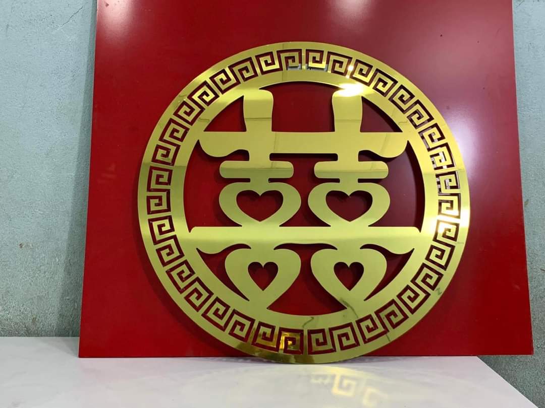 Chữ alu vàng Báo Hỷ