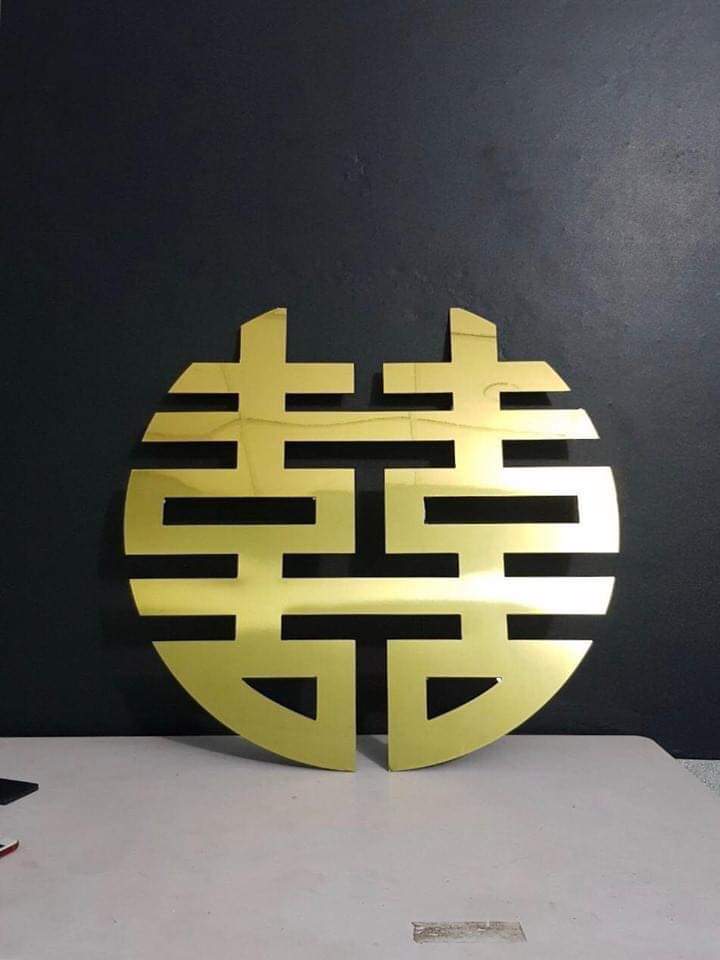 Chữ alu vàng Báo Hỷ