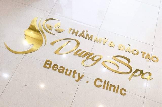 Chữ alu vàng Spa & Salon