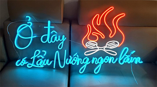 Chữ Led neon sologan