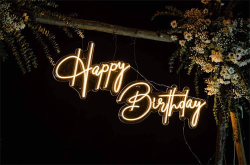 Led neon mừng sinh nhật  HAPPY BIRTHDAY