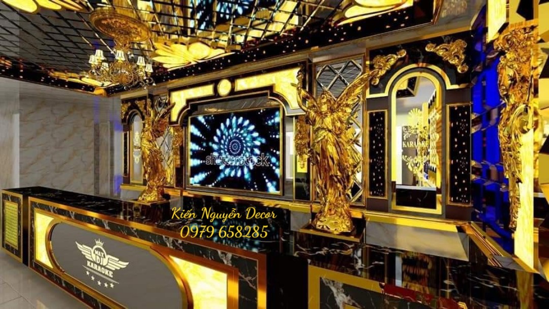 background sảnh tiếp tân karaoke tân cổ điển mẫu 002