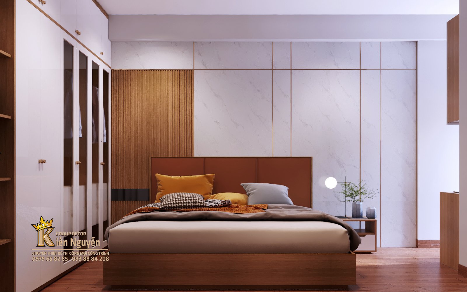 Nội thất phòng ngủ Master phong cách hiện đại Q.11 A Sơn