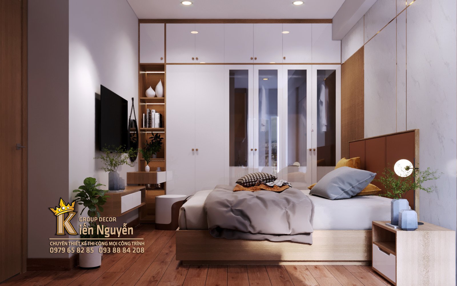 Nội thất phòng ngủ Master phong cách hiện đại Q.11 A Sơn